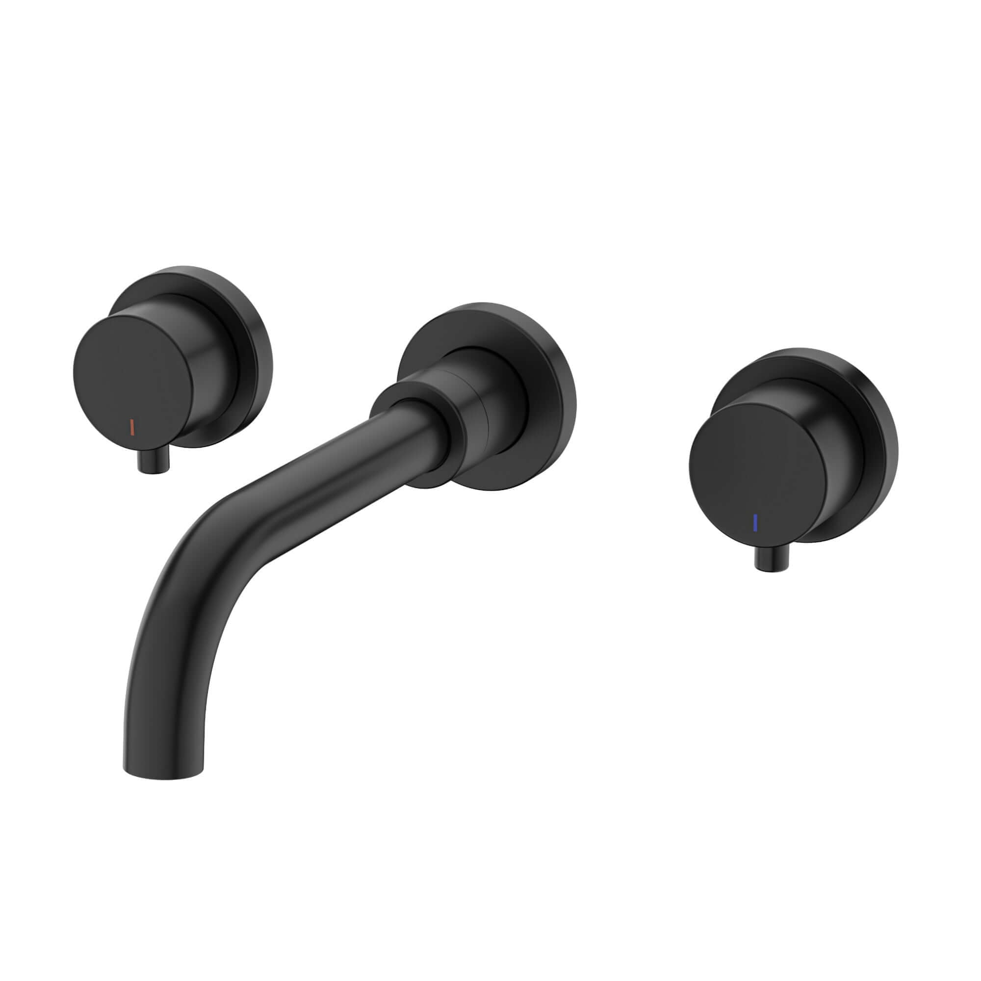 Buy Zara contemporary wall mounted basin mixer tap (3TH) - matt black Online UK | HOUSE OF ENKI